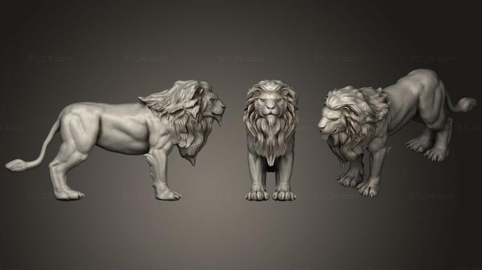 Статуэтки львы тигры сфинксы (Лев (2), STKL_0287) 3D модель для ЧПУ станка